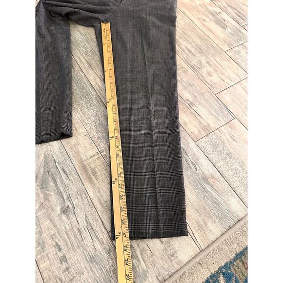Gerard Darel Women's Brown Plaid Cropped Ankle Trousers Pants Size 42 - Picture 3 of 7